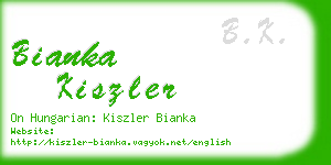 bianka kiszler business card